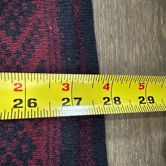 Men’s Eddie Bauer Fair Isle Half Zip Navy Maroon Sweater, Size Extra Large Y2K. - Picture 7 of 11